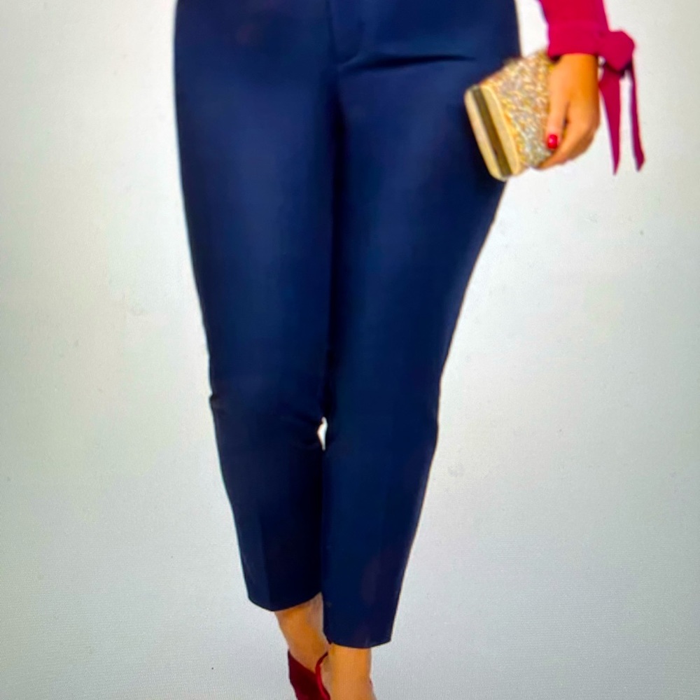 Navy Eloquii Kady Regular Fit Pants SZ 20W short
